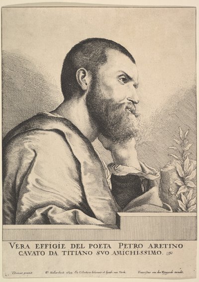 Pietro Aretino da Wenceslaus Hollar
