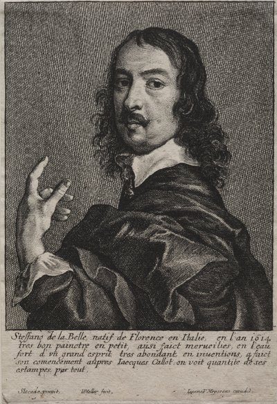 Ritratto di Stefano della Bella da Wenceslaus Hollar