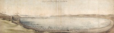 Veduta della baia di Tangeri da sud-est, metà XVII secolo da Wenceslaus Hollar