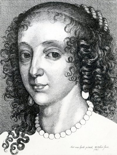 Regina Enrichetta Maria, 1641 da Wenceslaus Hollar