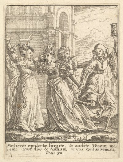 Regina, dalla Danza della Morte, 1651 da Wenceslaus Hollar