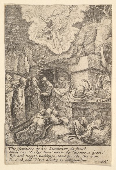 Resurrezione, 1625-77 da Wenceslaus Hollar
