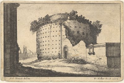 Rovine di un edificio rotondo, 1673 da Wenceslaus Hollar