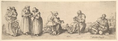 Sei mendicanti, 1630 da Wenceslaus Hollar