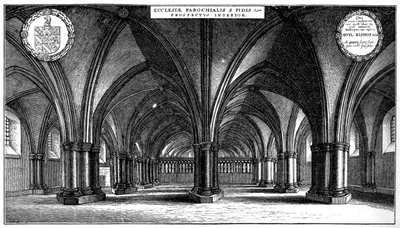 Chiesa di St Faith nella cripta della vecchia Cattedrale di St Paul, Londra da Wenceslaus Hollar