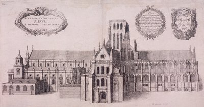 Vecchia Cattedrale di San Paolo, Londra, 1656 da Wenceslaus Hollar