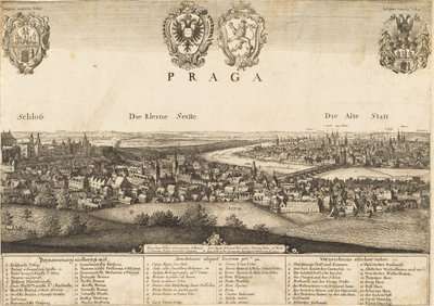 Grande prospetto di Praga da Wenceslaus Hollar