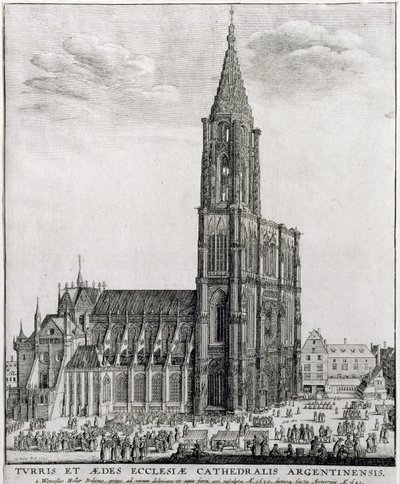 Cattedrale di Strasburgo, 1645 da Wenceslaus Hollar