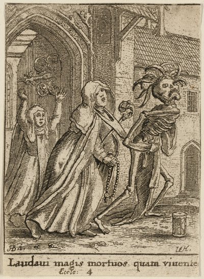 La badessa e la morte da Wenceslaus Hollar