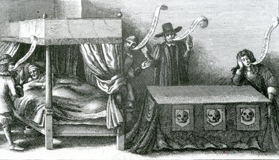 La morte di re Giacomo I, 1625 da Wenceslaus Hollar