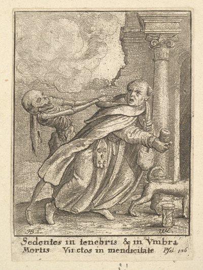 Il monaco, dalla Danza della Morte, 1651 da Wenceslaus Hollar