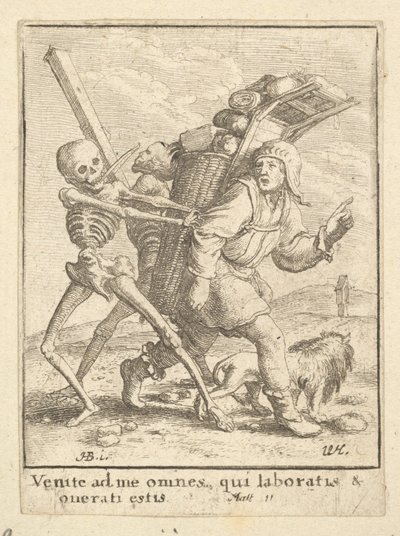 Il venditore ambulante, dalla Danza della Morte, 1651 da Wenceslaus Hollar