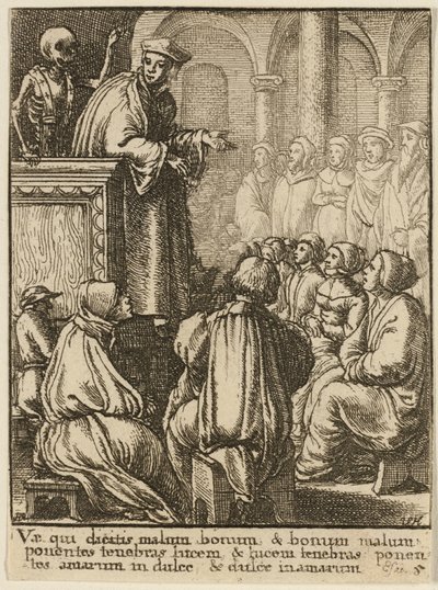 Il predicatore e la morte da Wenceslaus Hollar