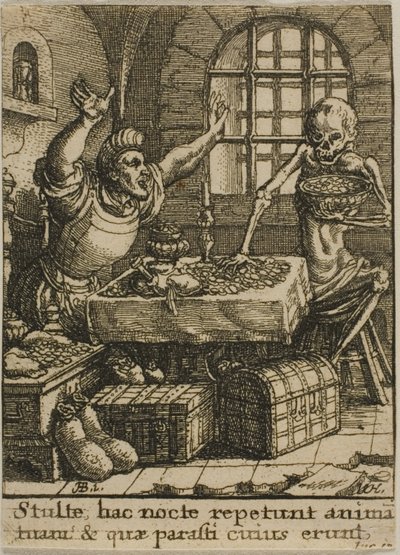Il ricco e la morte da Wenceslaus Hollar