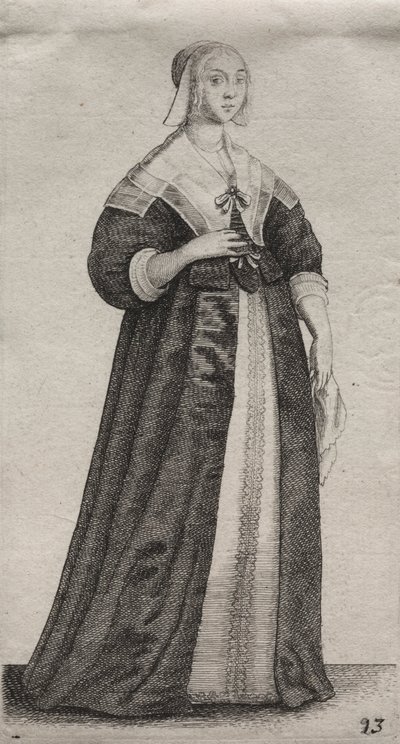 I Vari Abiti delle Donne Inglesi, dalla Nobiltà alle Donne di Campagna..., 1639 da Wenceslaus Hollar