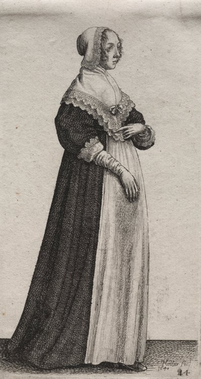 I diversi abiti delle donne inglesi, dalla nobiltà alle contadine..., 1640 da Wenceslaus Hollar