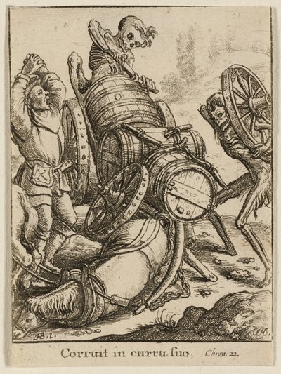 Il carrettiere e la morte da Wenceslaus Hollar