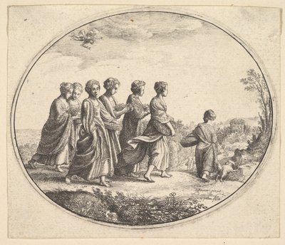 Le figlie di Aglaura Mercurio e Erse, ca. 1646 da Wenceslaus Hollar
