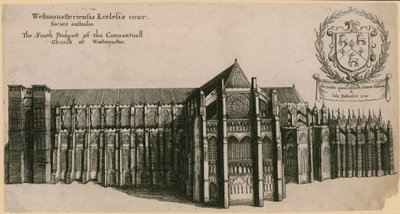 Prospetto sud della Chiesa Conventuale di Westminster, Londra da Wenceslaus Hollar