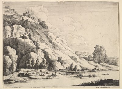 Il ponte di pietra da Wenceslaus Hollar