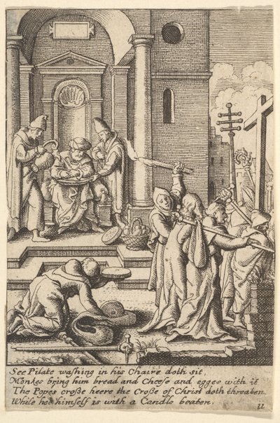 Il lavaggio delle mani da Wenceslaus Hollar