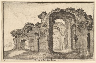 Rovine delle Terme di Diocleziano, 1651 da Wenceslaus Hollar