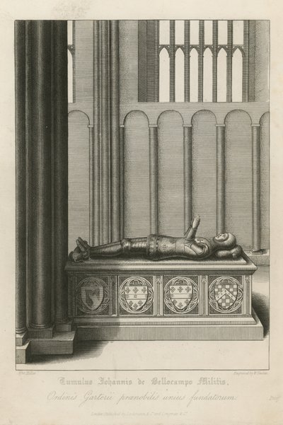 Tomba di John Beauchamp da Wenceslaus Hollar