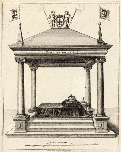 Tomba del Principe Teodosio de Bragança da Wenceslaus Hollar