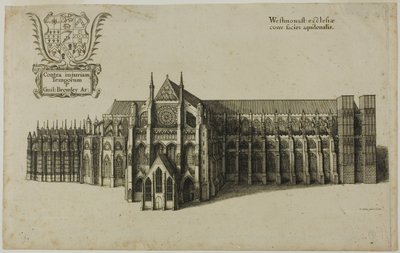 Vista dalla chiesa di Westminster Nord da Wenceslaus Hollar