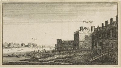 Veduta del Lambeth Palace dal fiume a Whitehall Stairs da Wenceslaus Hollar