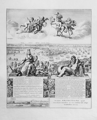 Veduta di Londra, pubblicata nel 1647 (facsimile) (dettaglio) da Wenceslaus Hollar