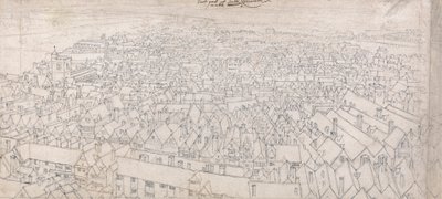 Veduta della parte est di Southwark, guardando verso Greenwich da Wenceslaus Hollar