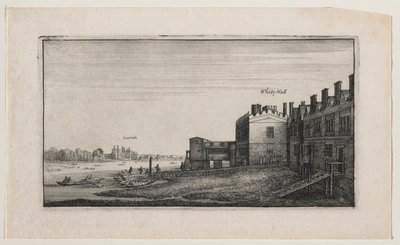 Whitehall dal fiume, con Lambeth in lontananza da Wenceslaus Hollar