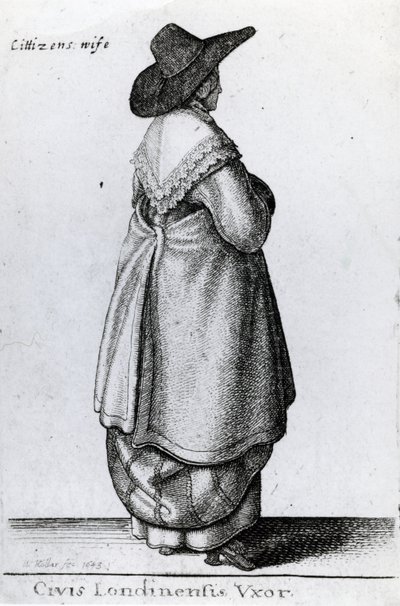 Moglie di un cittadino di Londra, 1643 da Wenceslaus Hollar