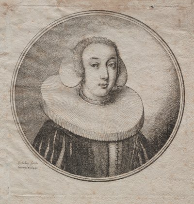 Donna con un colletto a mulino da Wenceslaus Hollar