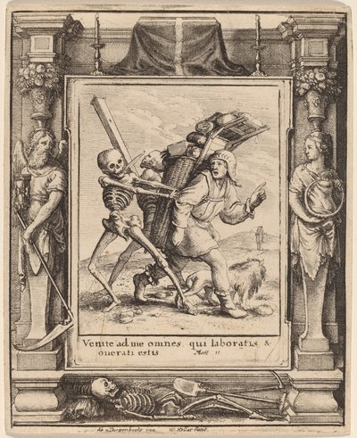 Venditore ambulante da Wenceslaus Hollar after Hans Holbein the Younger after Abraham van Diepenbeeck