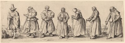 Mendicanti Uomini e Donne da Wenceslaus Hollar after Jacques Callot