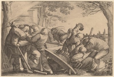 Rissa di Contadini da Wenceslaus Hollar after Pieter Bruegel the Elder