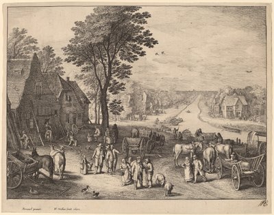 Il Canale da Wenceslaus Hollar after Pieter Brueghel the Younger