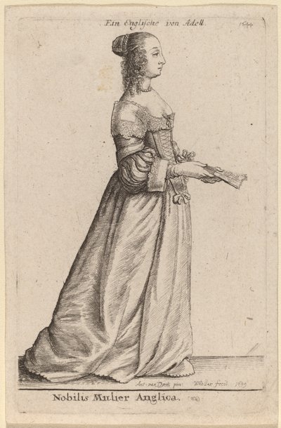 Nobilis Mulier Anglica da Wenceslaus Hollar after Sir Anthony van Dyck
