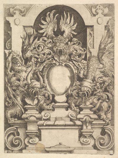 Progetto per un cartiglio, Tavola da Architecttura di Dietterlin da Wendel Dietterlin the Elder