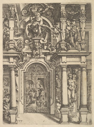 Piatto ornamentale da Architettura, 1598 da Wendel Dietterlin the Elder