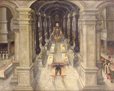 Un pasto funebre occulto in una chiesa da Wendel Dockler or Doechler