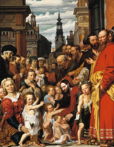 Lasciate che i bambini vengano a me da Werner Jacobsz. van den Valckert
