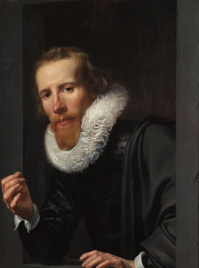 Ritratto di un orafo, probabilmente Bartholomeus Jansz van Assendelft da Werner van den Valckert (signed by artist)