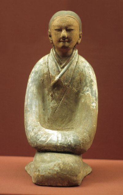 Donna seduta sui talloni, 206 a.C.-8 d.C. da Western Han Dynasty Chinese School