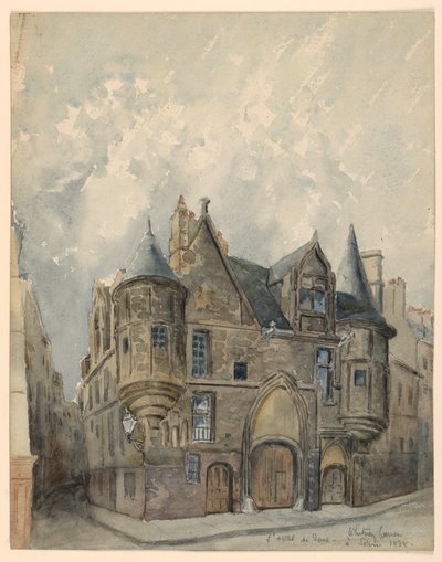 Disegno, Hotel de Sens, Parigi, 1888 da Whitney Warren Jr.