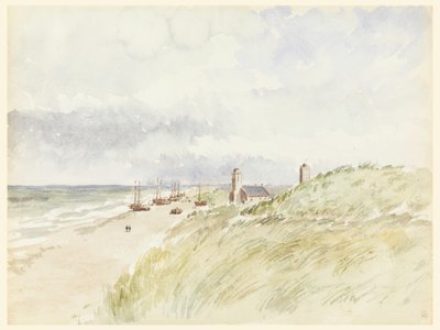Disegno, La riva di Kativigh, Olanda, 21 agosto 1887 da Whitney Warren Jr.