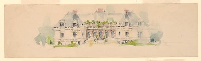 Elevazione di una villa da Whitney Warren Jr.