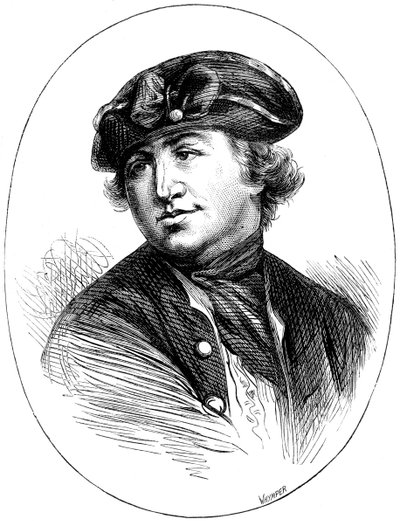 Commodoro Robert Hopkins, comandante navale americano, da una stampa del 1776, c1880 da Whymper